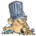 T-36 Lg. Trash Can Bear